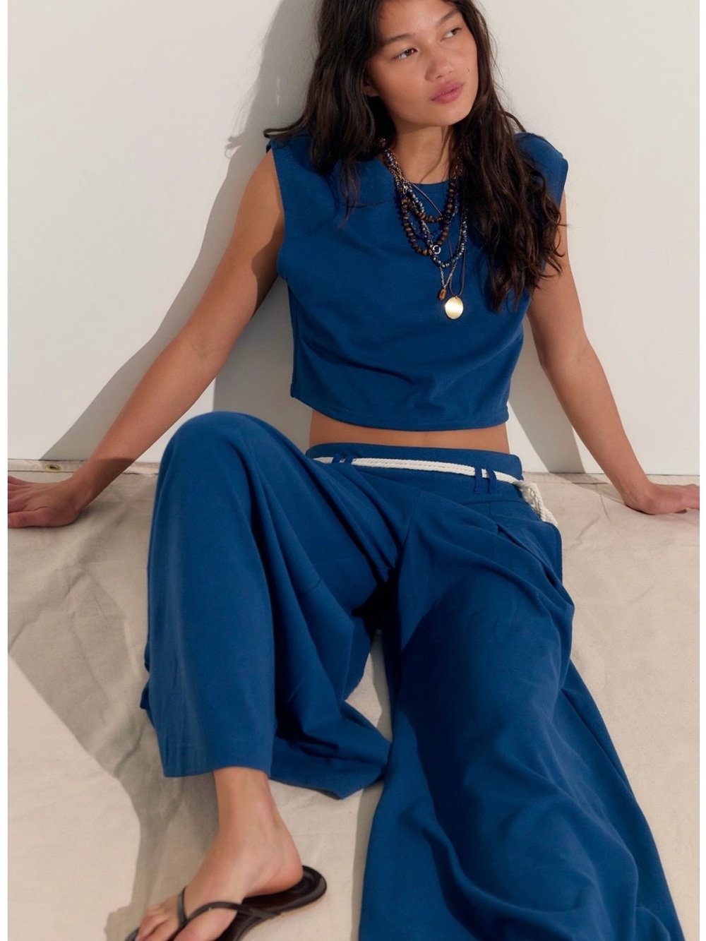 Free People Kora Wide-Leg Pant Set - Large